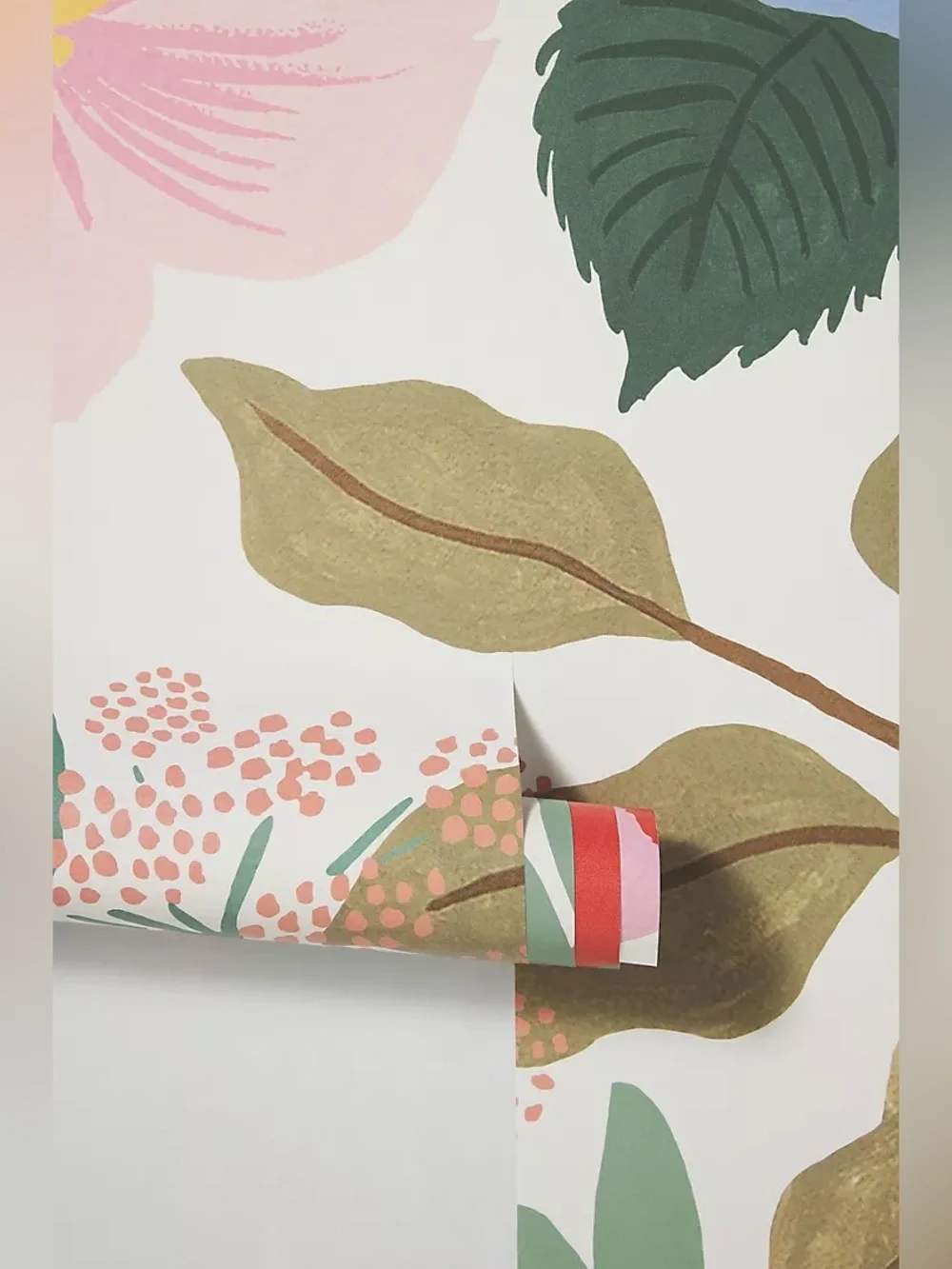 New Anthropologie York Rifle Paper Co. Strawberry Fields Floral Wallpaper Mural
